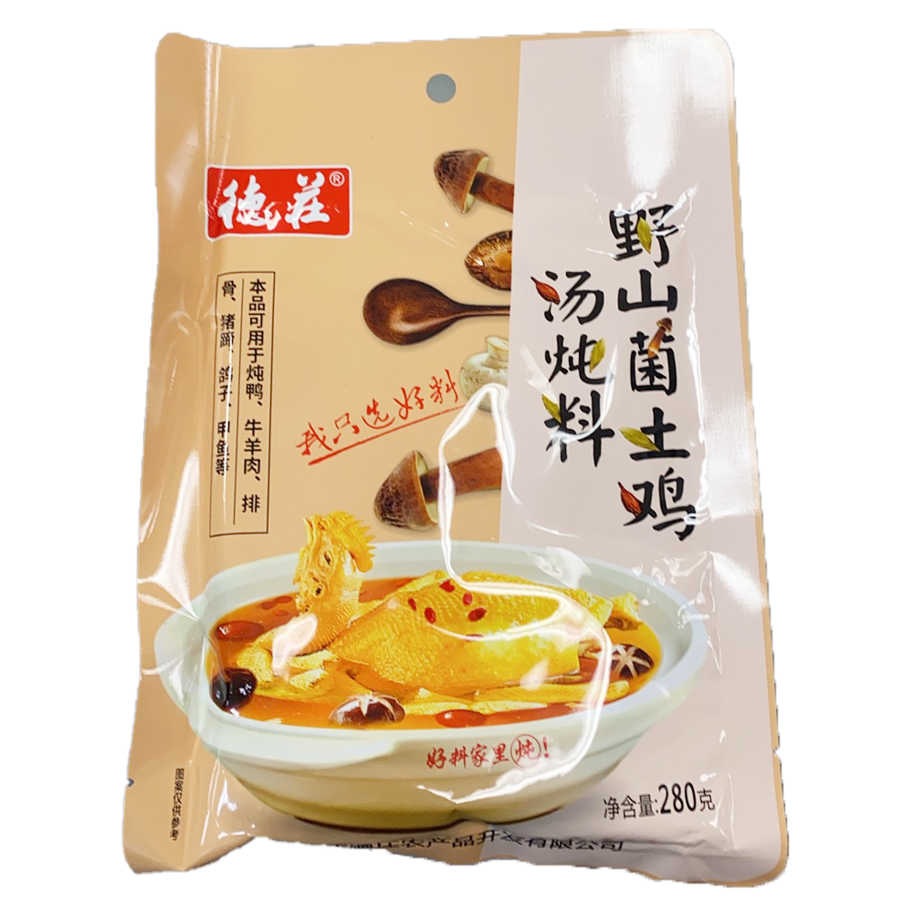 德庄 野山菌土鸡汤炖料 280g