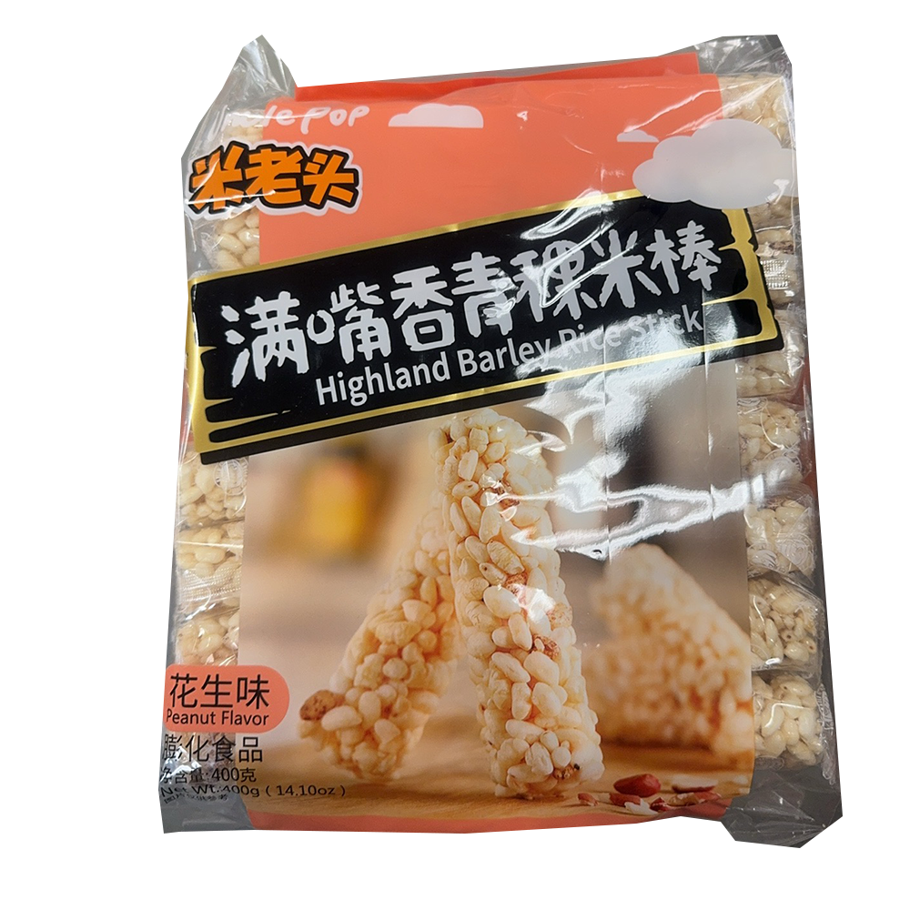 米老头 满嘴香 青稞米棒 花生味 400g