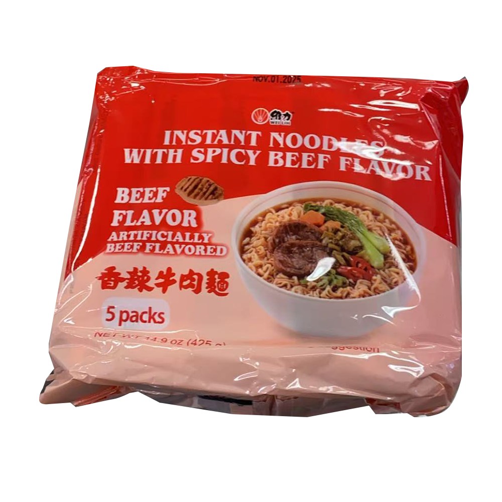 维力 方便面5连包-香辣牛肉面 5*85g