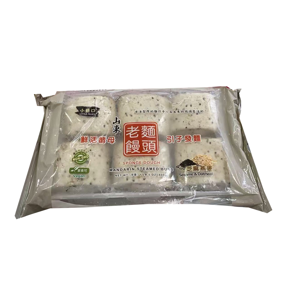 小巷口老面馒头- 芝麻燕麦 600g