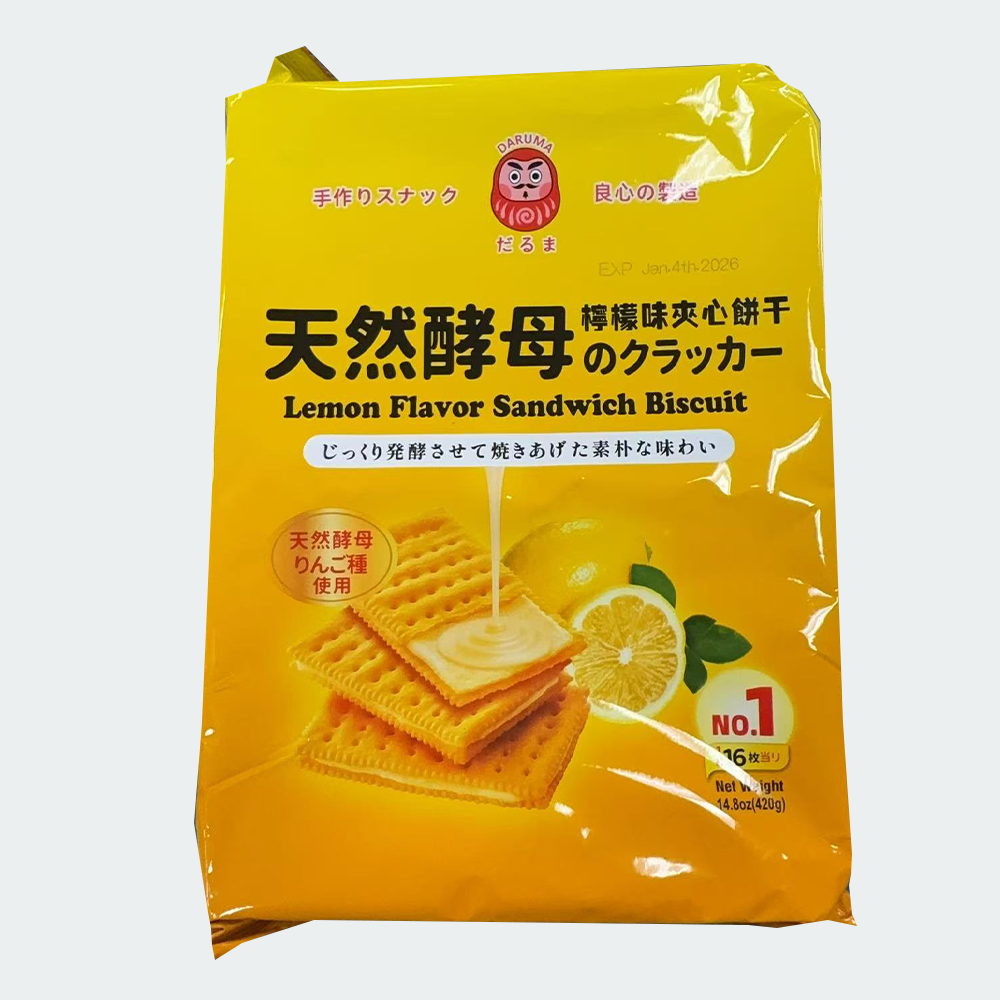 DARUMA 天然酵母饼干 柠檬味夹心 14.8oz
