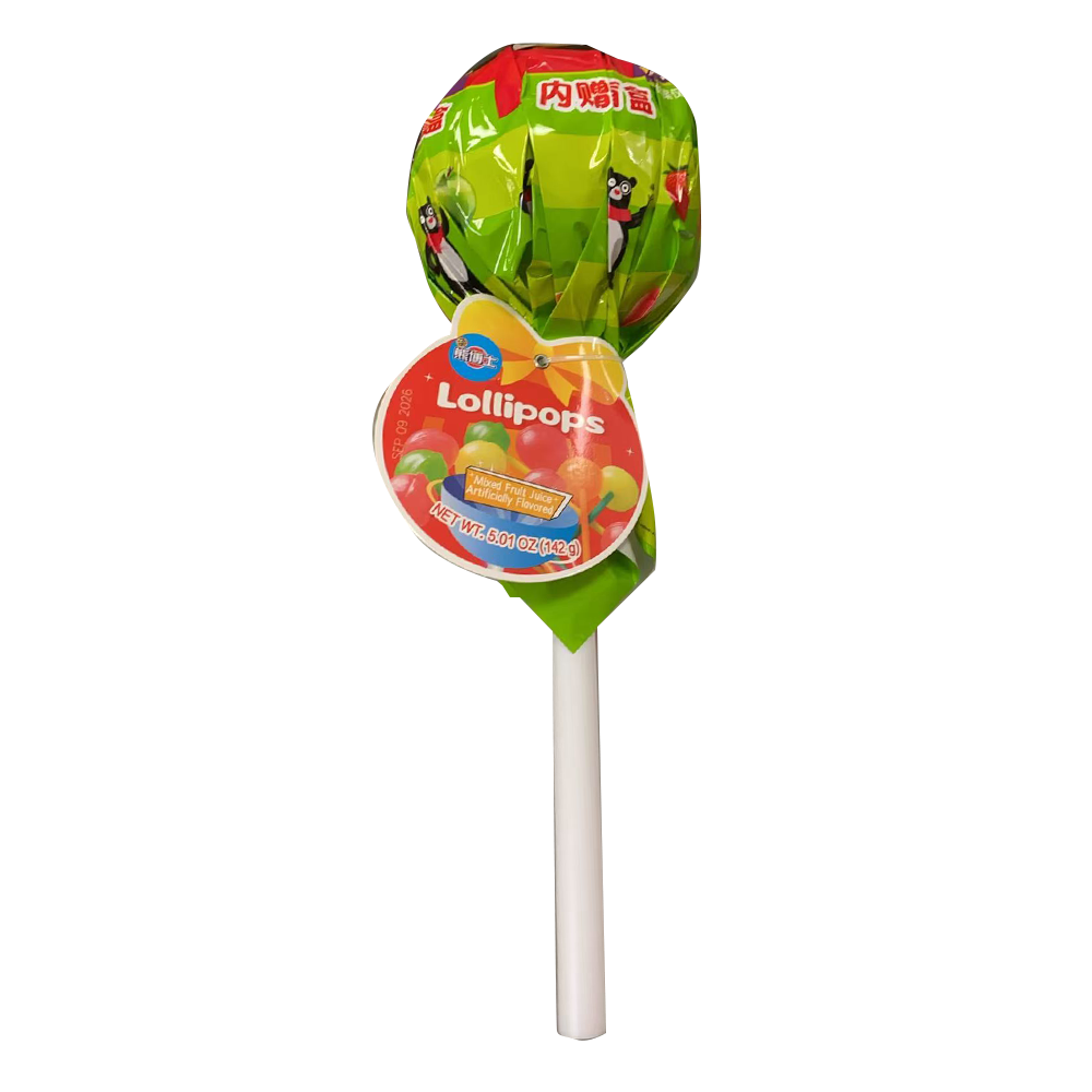 Lollipops 徐福记 熊博士 果汁大棒棒糖 5.01oz