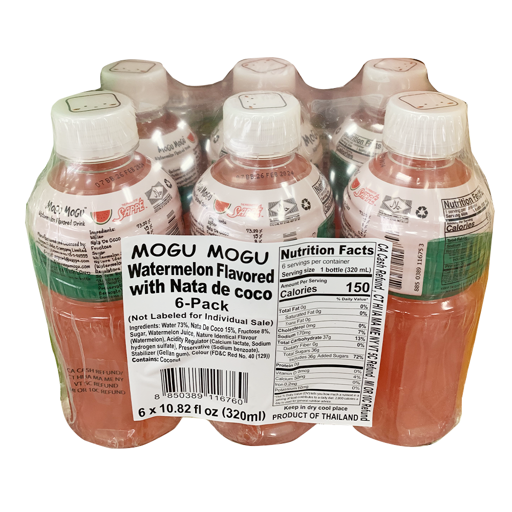 MOGUMOGU 果粒饮料6瓶装 - 西瓜汁 (6*320ML)