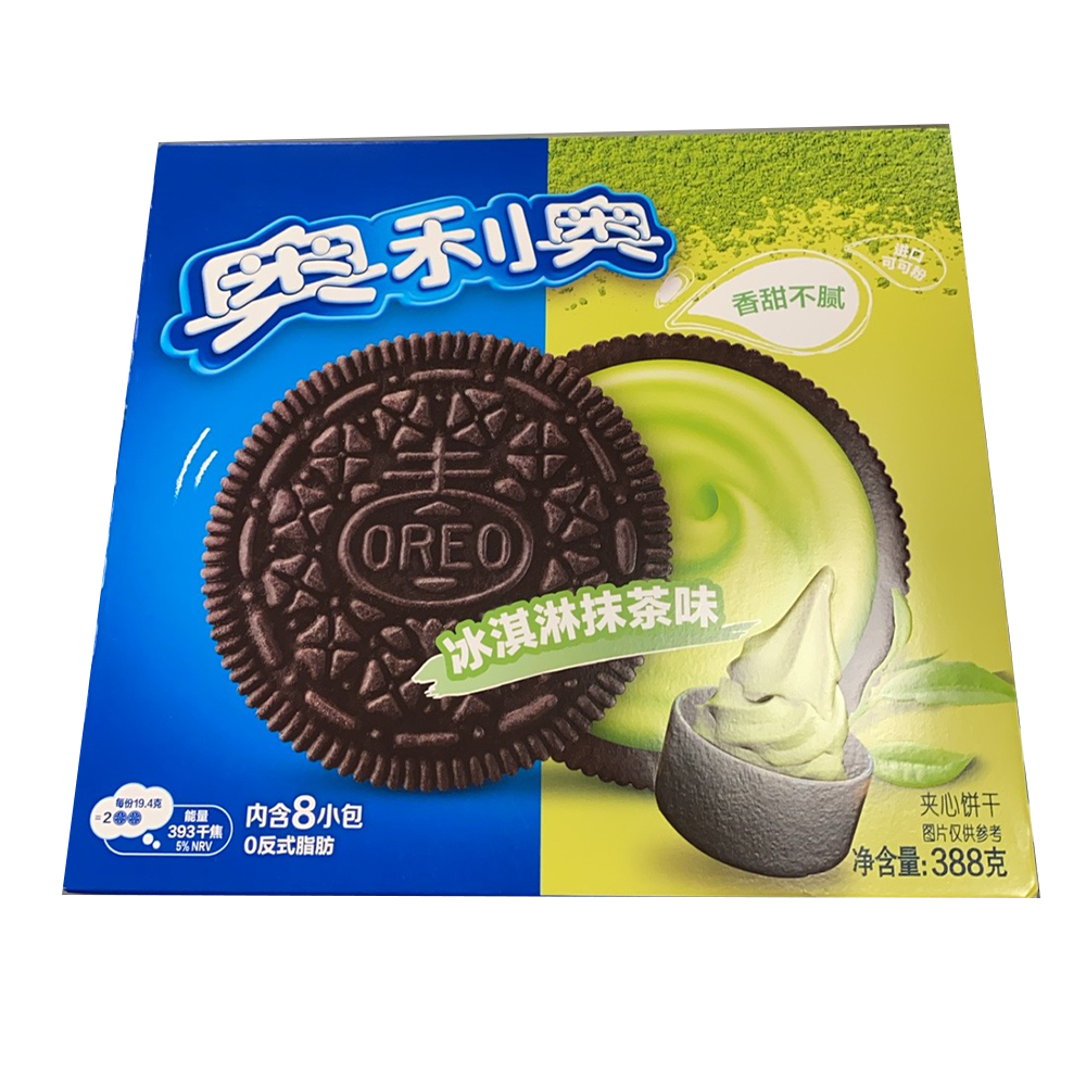 Oreo 奥利奥 冰淇淋抹茶味 巧克力夹心饼干 388g