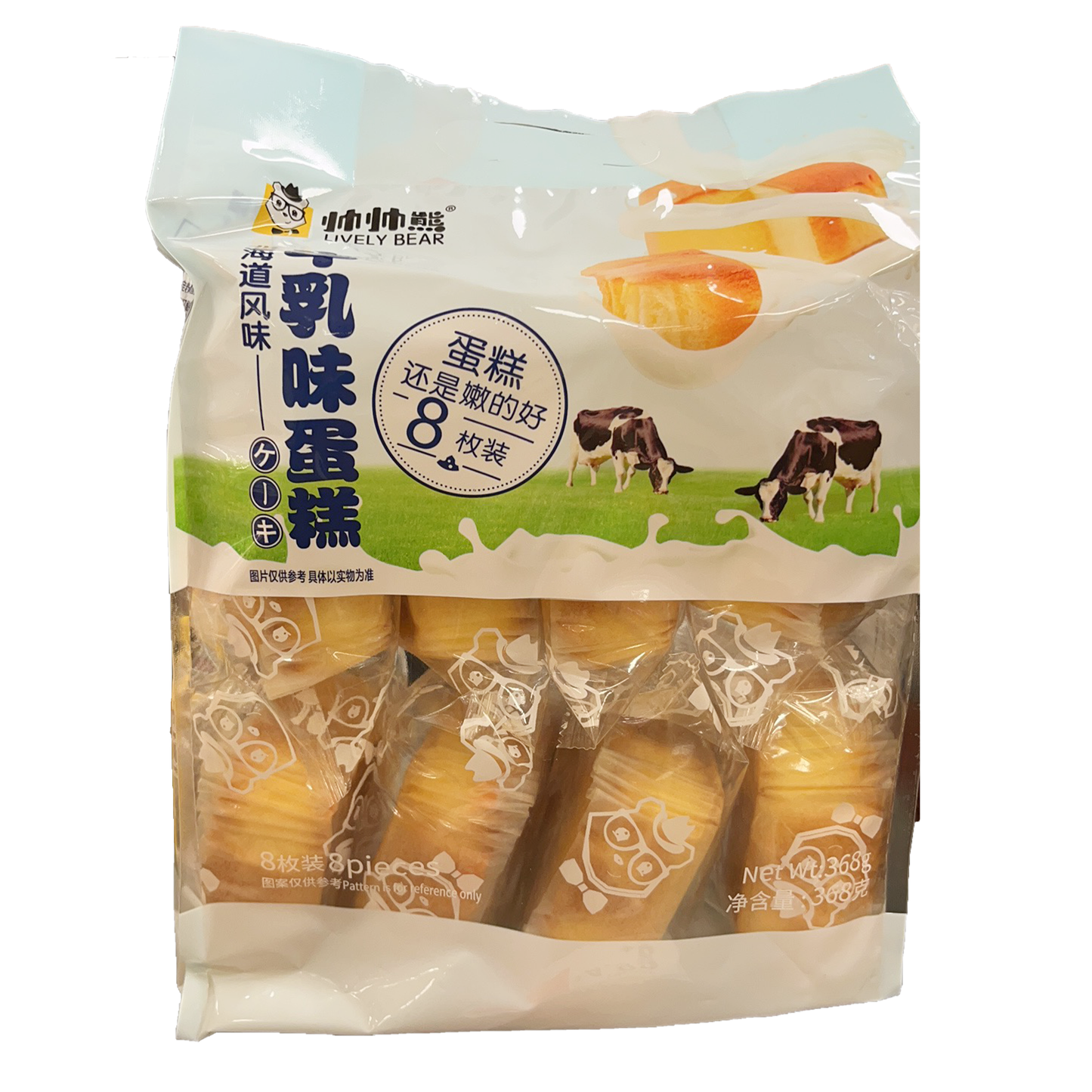 帅帅熊 牛乳味蛋糕 368g
