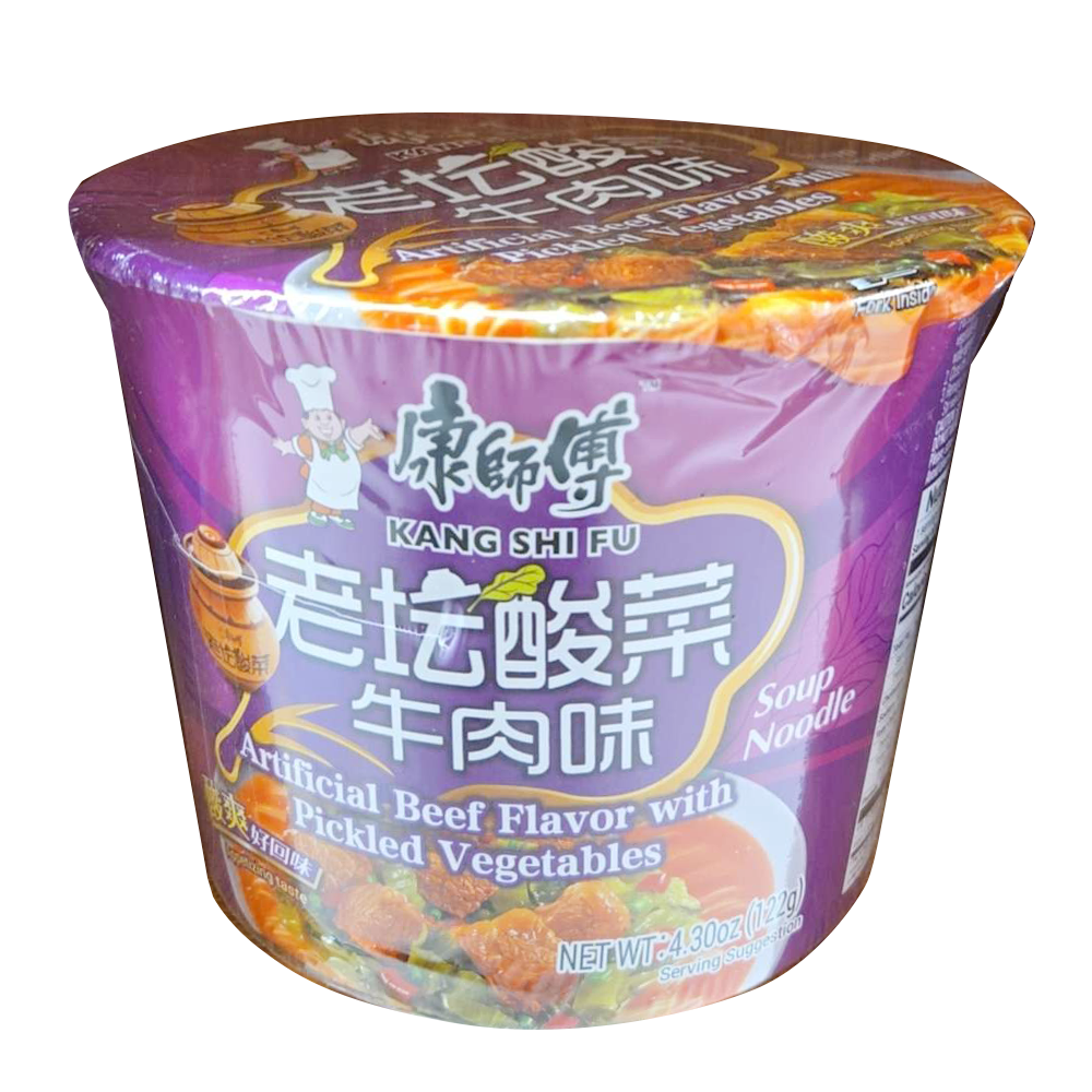 康师傅杯面系列 - 老坛酸菜牛肉味 1 桶 122g