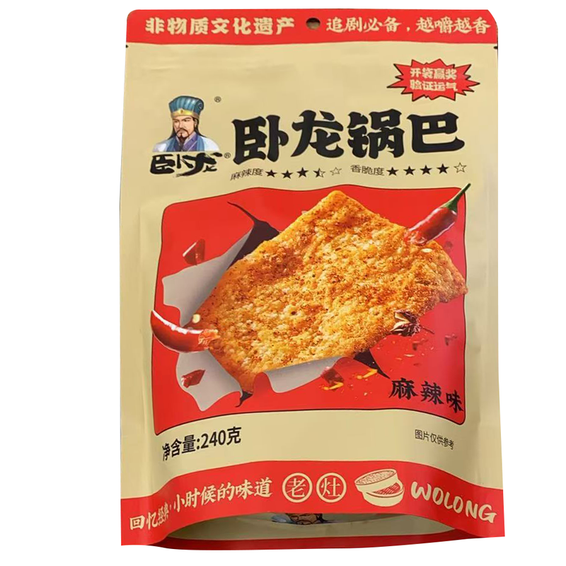卧龙 卧龙锅巴 （麻辣味）240g