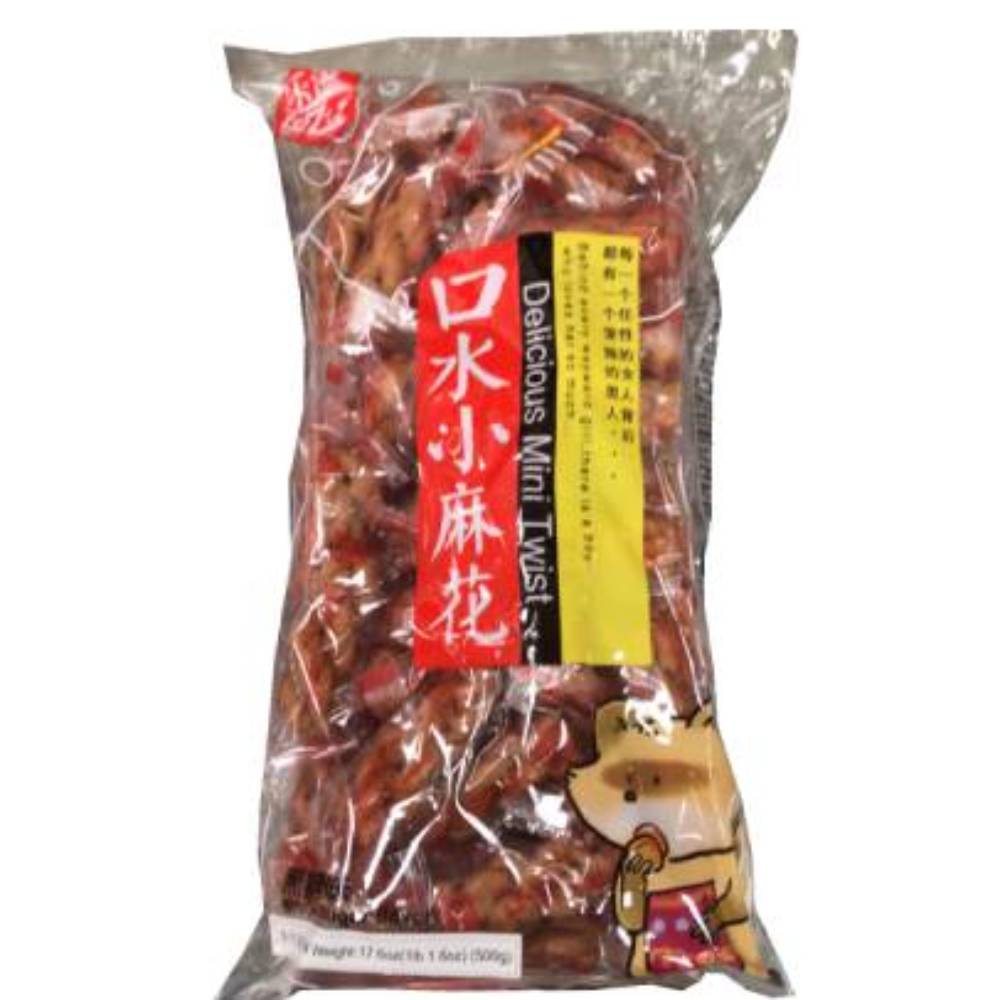 乐滋口水小麻花 - 黑糖味 500g