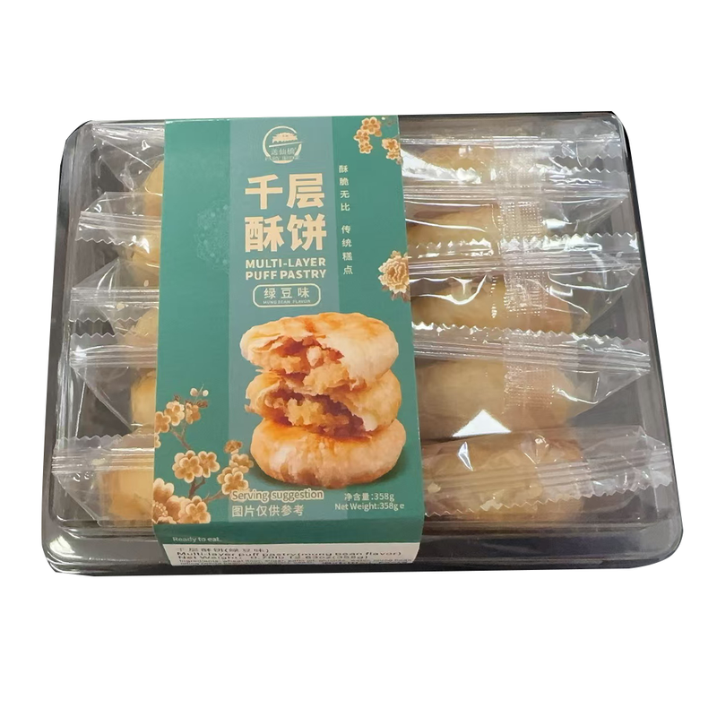 送仙桥千层酥饼- 绿豆味 358g