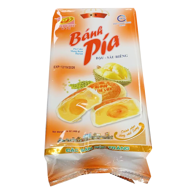 新华圆 榴莲饼系列 -  榴莲绿豆蛋黄饼 400g/14oz