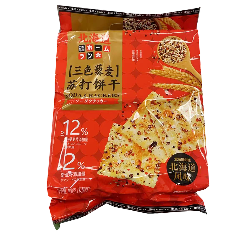 北海道 三色藜麦苏打饼干  408g