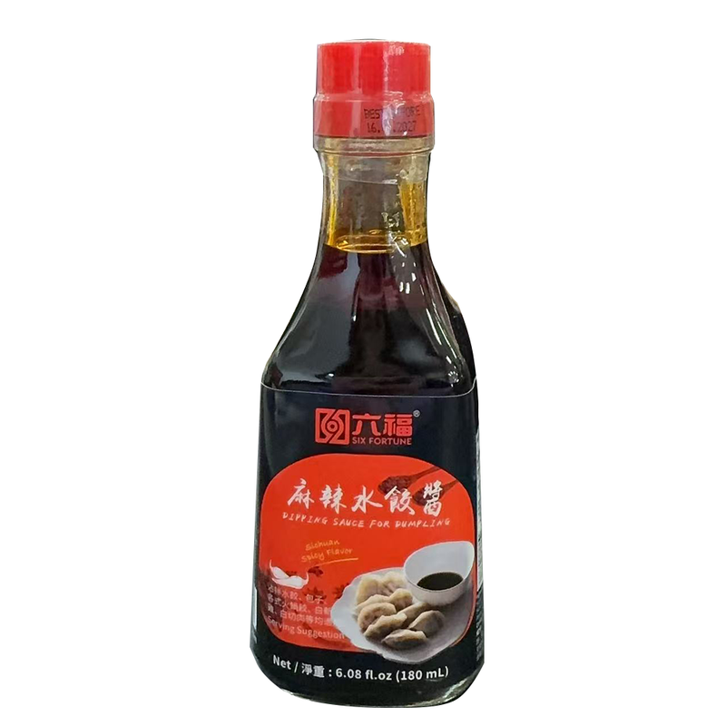 六福 - 麻辣水饺酱 6.08 Fl.oz/180ml