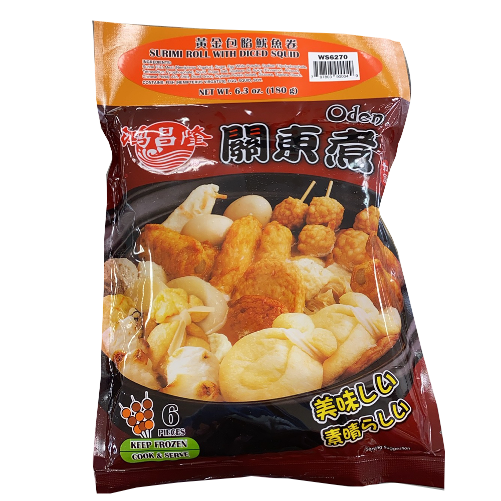鸿昌隆 关东煮 黄金包馅鱿鱼卷 6.3oz