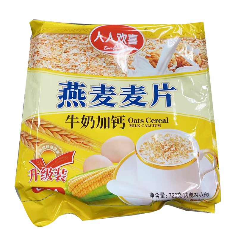 人人欢喜燕麦麦片-牛奶加钙 720g