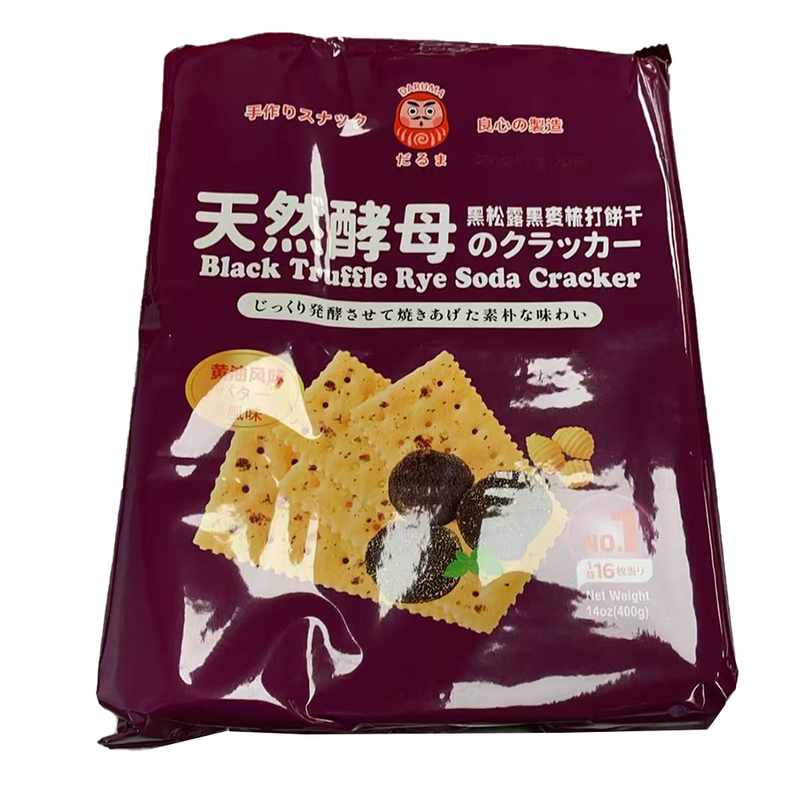 DARUMA 天然酵母饼干 黑松露黑麦梳打饼干 400g/14oz
