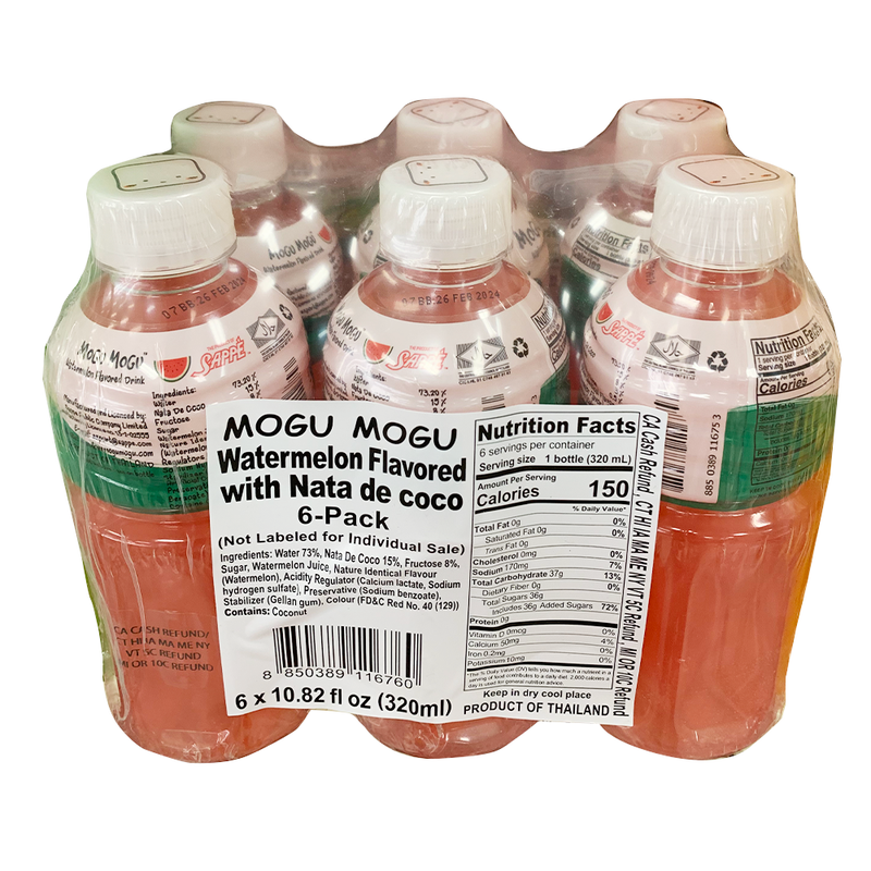 MOGUMOGU 果粒饮料6瓶装 - 西瓜汁 （6*320ML）