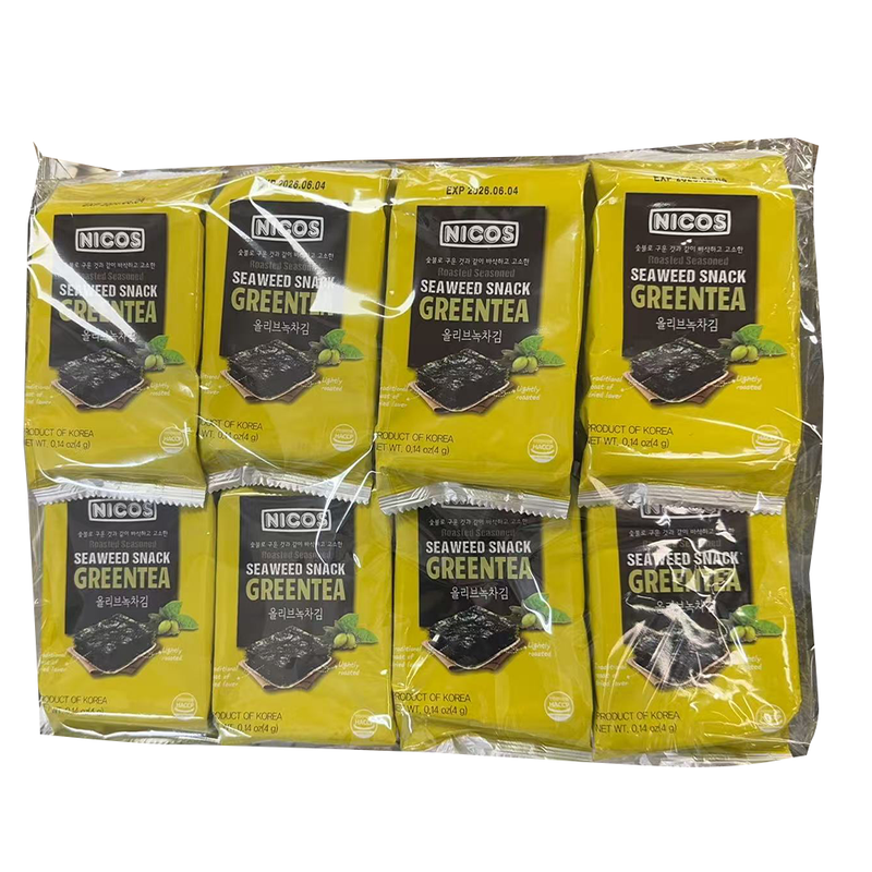 NICOS 韩国紫菜 绿茶口味 greentea  0.14oz*16包
