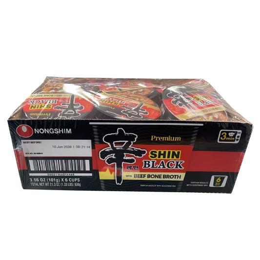 NONGSHIM 农心辛拉面-黑(杯装)1箱（6*3.56oz)
