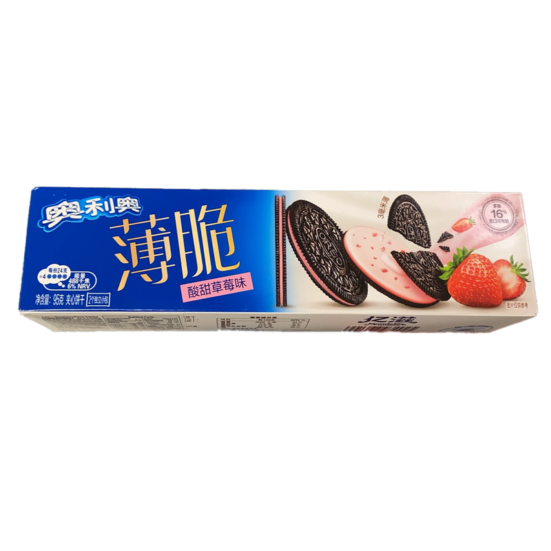 Oreo 奥利奥夹心饼干 薄脆 酸甜草莓味 95g