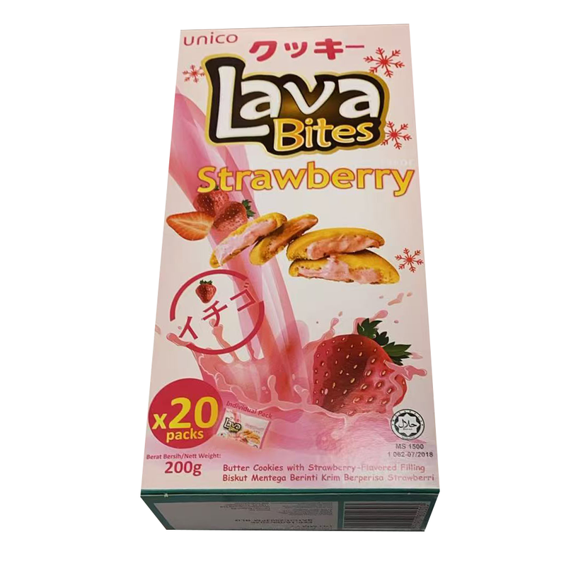 unico Lava Bites Strawberry 流心草莓饼 200g