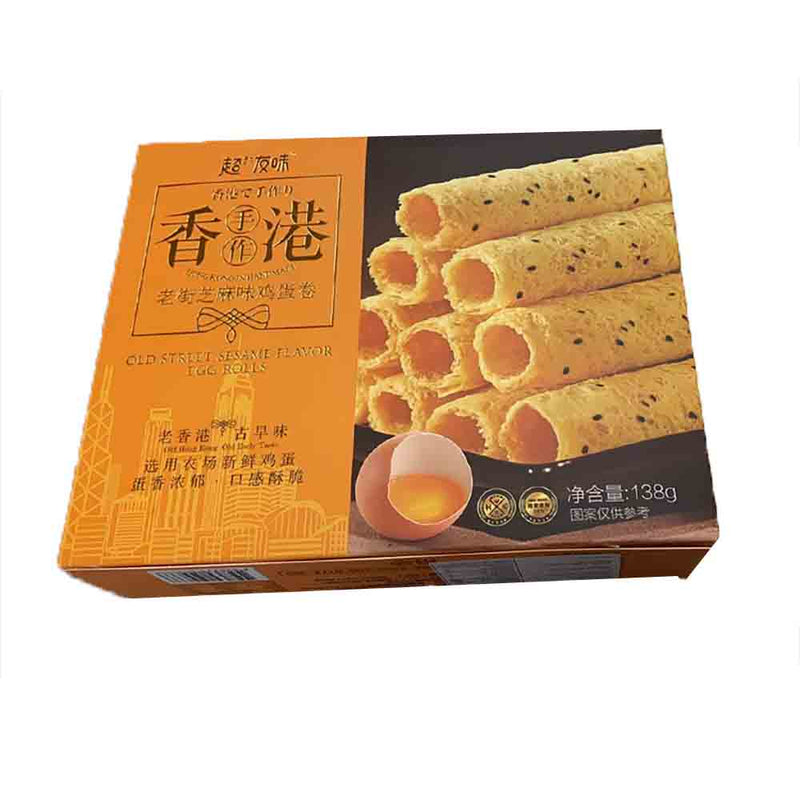 超有味 香港老街芝麻味鸡蛋卷138g