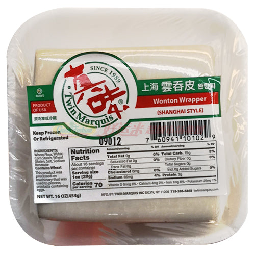 真味饺子皮系列 - 上海云吞皮（馄饨皮） 16 OZ