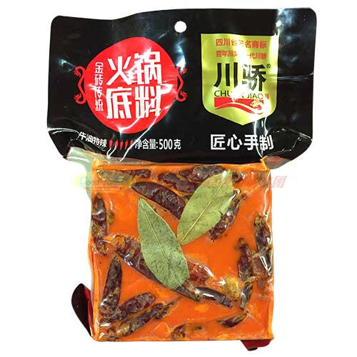 川骄金砖传统火锅底料-牛油特辣 500g