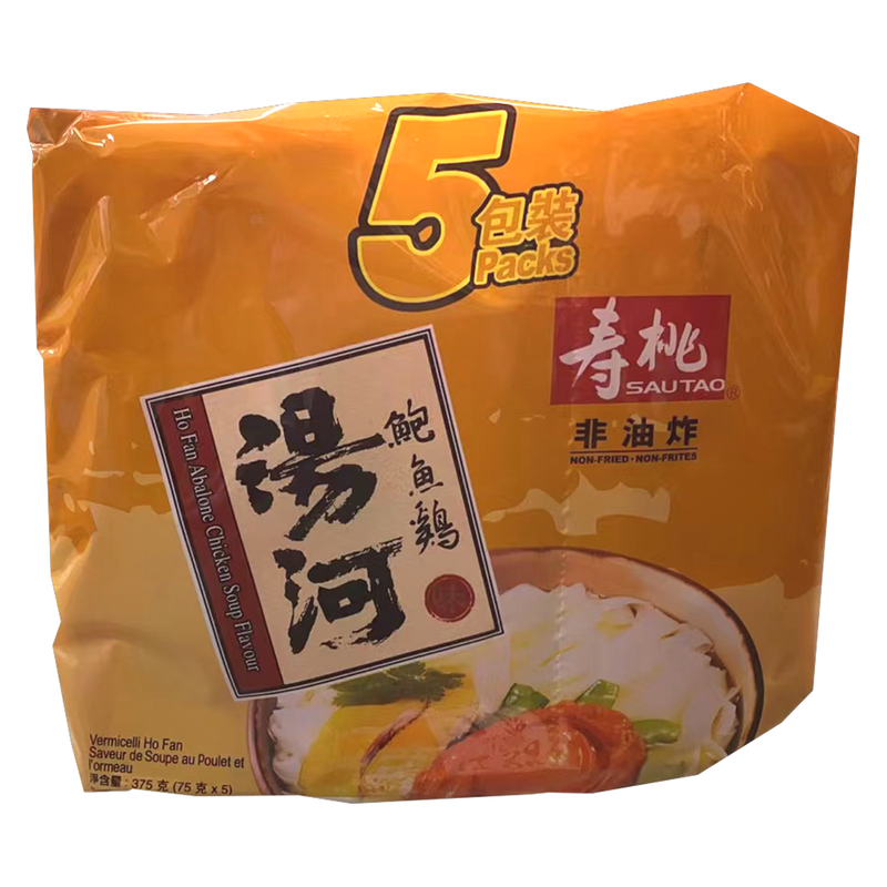 寿桃牌生面皇鲍鱼鸡汤味-粗（五包裝）375g