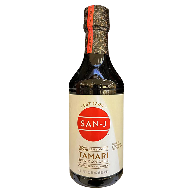 SAN-J 无淀粉28%少钠酱油（Tamari）20 FL OZ